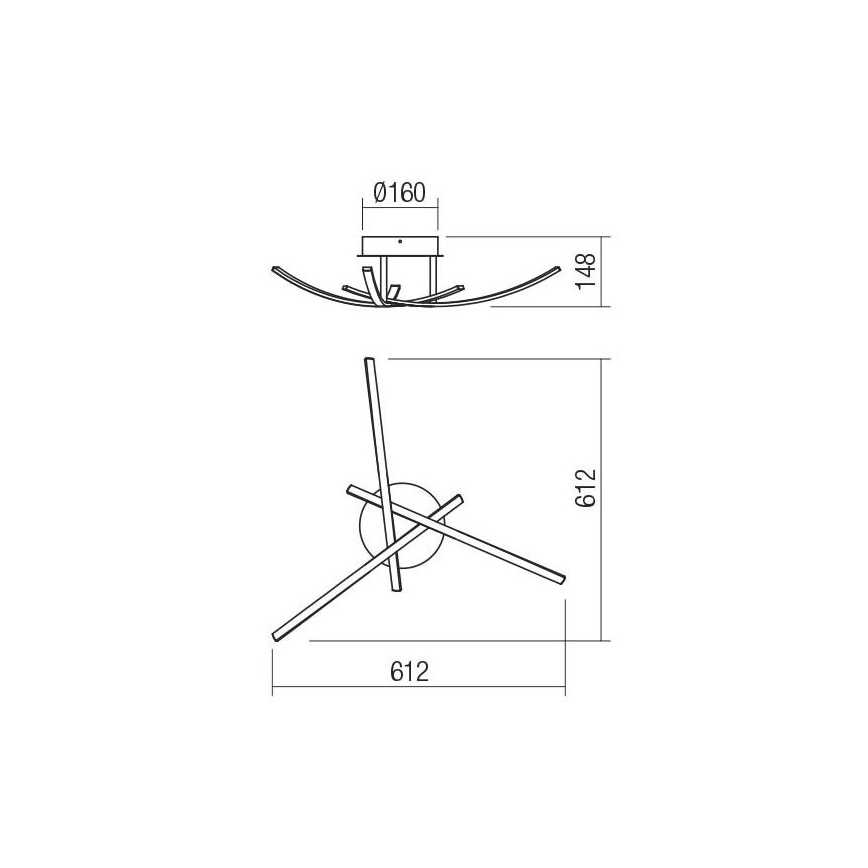 Redo 01-2184 - LED Stropní svítidlo SPATHA 3xLED/6W/230V 3000K bílá