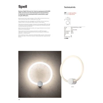 Redo 01-2225 - LED Stmívatelný přisazený lustr SPELL LED/54W/230V 3000K bílá