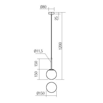 Redo 01-2623 - Lustr na lanku NIVA 1xE14/28W/230V