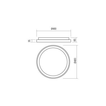 Redo 01-2667 - LED Stmívatelné stropní svítidlo ICONIC LED/40W/230V pr. 48 cm zlatá