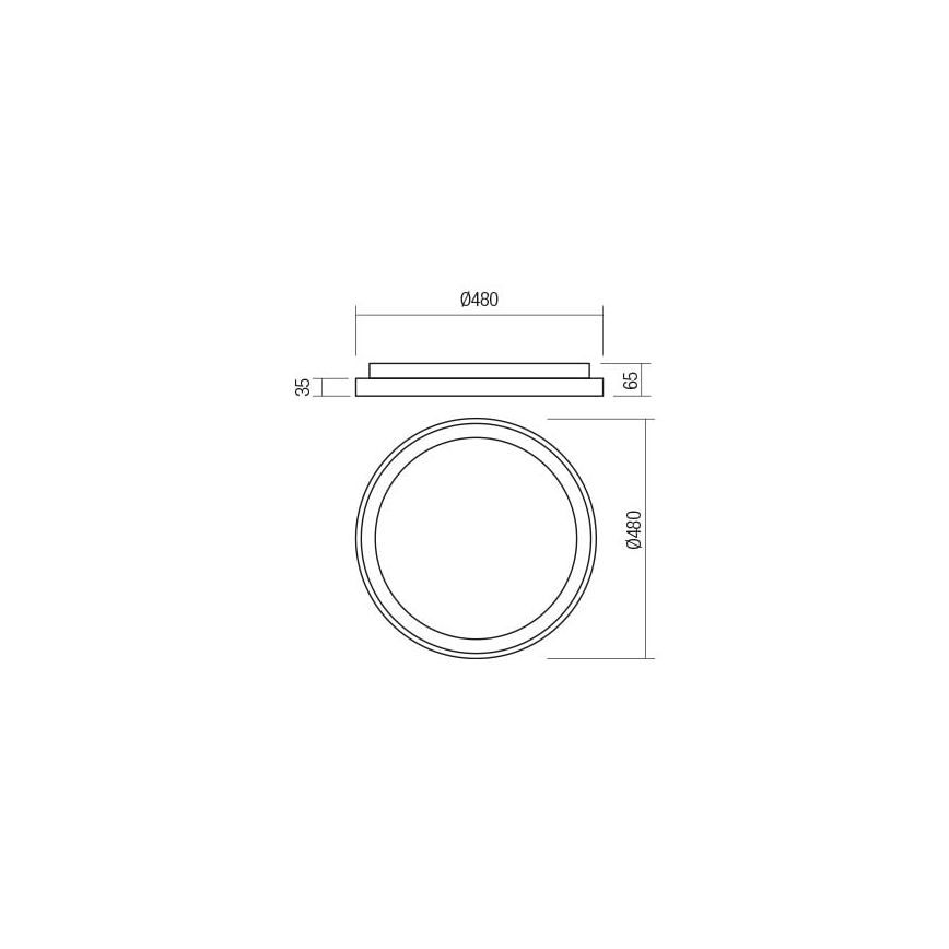 Redo 01-2667 - LED Stmívatelné stropní svítidlo ICONIC LED/40W/230V pr. 48 cm zlatá