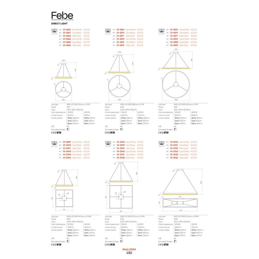 Redo 01-2837 - LED Stmívatelné nástěnné svítidlo FEBE LED/24W/230V černá