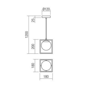 Redo 01-3056 - Lustr na lanku ZODIAC 1xE14/28W/230V