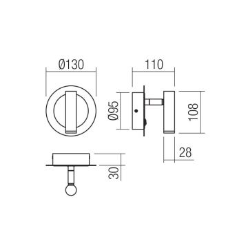 Redo 01-3089 - LED Nástěnné bodové svítidlo CLOSER LED/6W/230V bílá