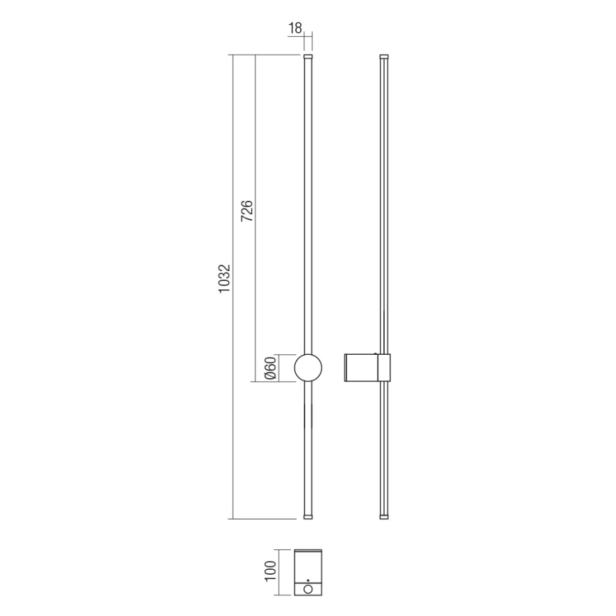 Redo 01-3124 - LED Nástěnné svítidlo TABOO LED/11W/230V mosaz