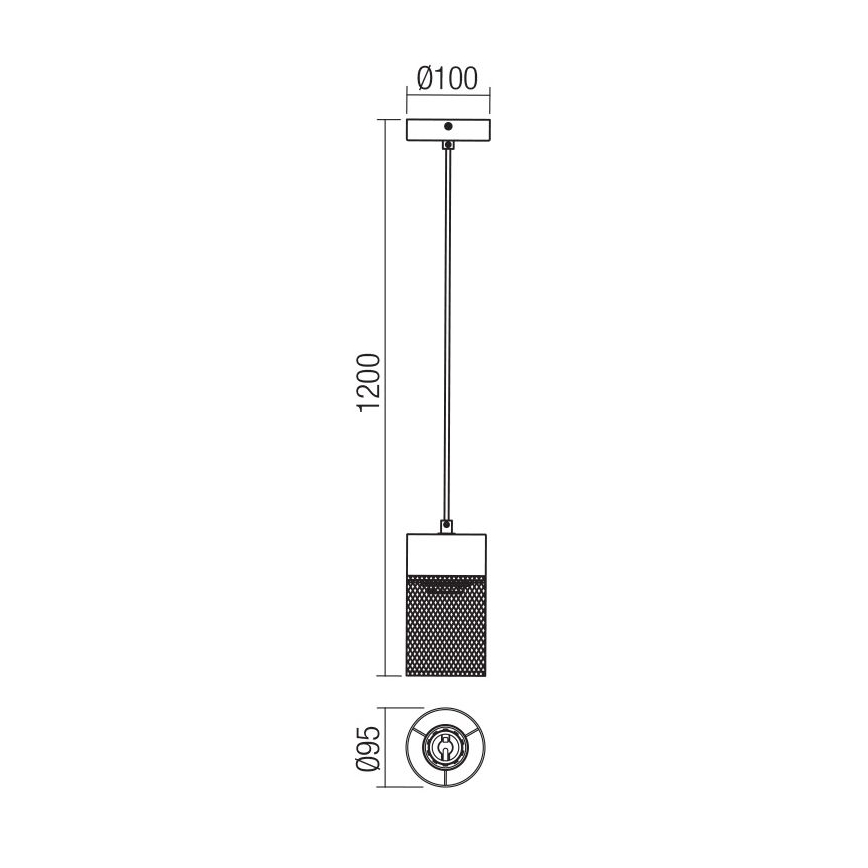 Redo 01-3141 - Lustr na lanku STEM 1xE27/42W/230V