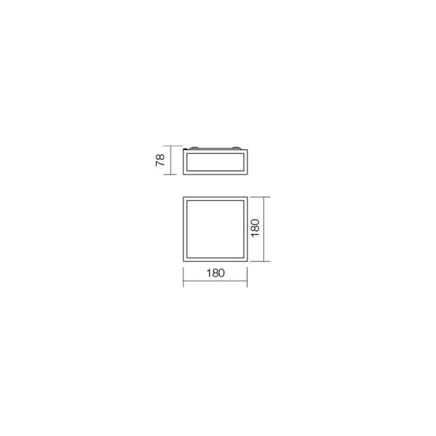 Redo 01-704 - Koupelnové stropní svítidlo EGO 1xE27/52W/230V 18x18 cm IP44