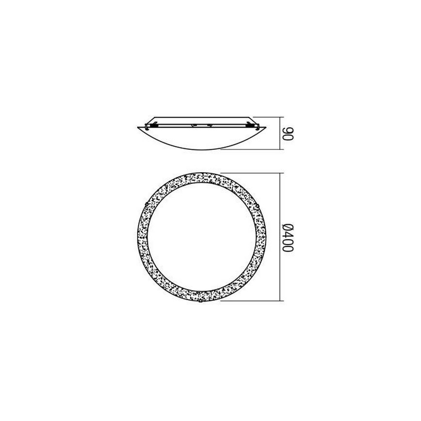 Redo 05-866 - LED Stropní svítidlo ARTEMIS LED/18W/230V pr. 40 cm zlatá