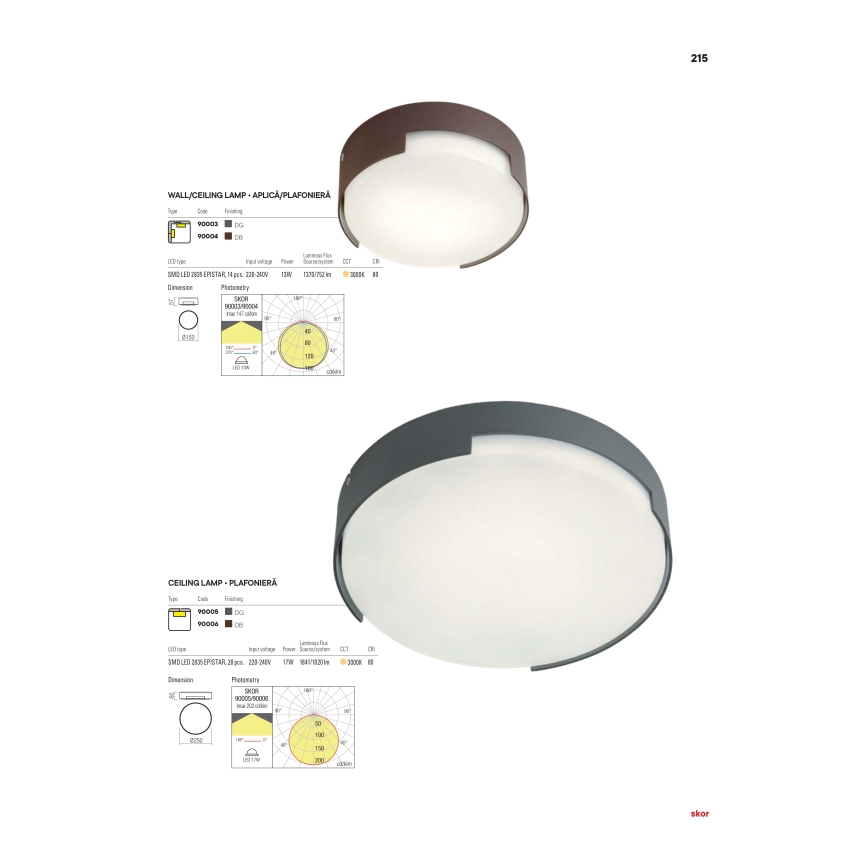 Redo 90006 - LED Venkovní stropní svítidlo SKOR LED/16W/230V IP54