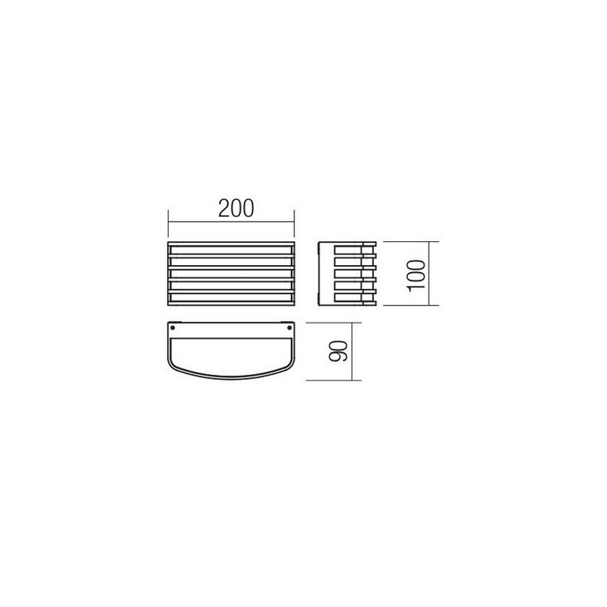 Redo 90039 - LED Venkovní nástěnné svítidlo SEBRA LED/15W/230V IP65