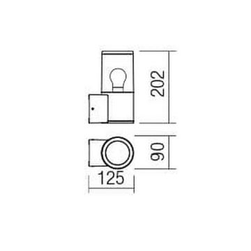 Redo 90047 - Venkovní nástěnné svítidlo FRED 1xE27/20W/230V IP54