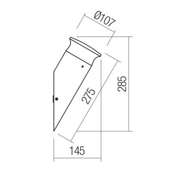 Redo 90073 - LED Venkovní nástěnné svítidlo ALGON LED/9W/230V IP65 černá