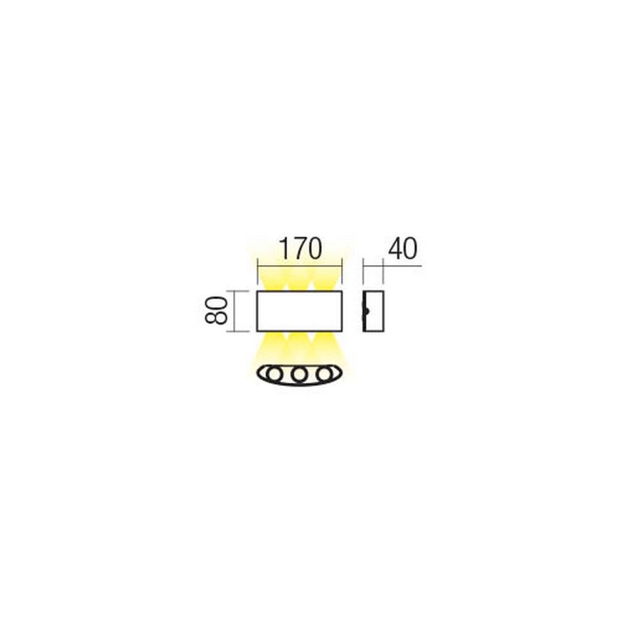 Redo 90225 - LED Venkovní nástěnné svítidlo FABO LED/6W/230V 3000K IP54 bílá