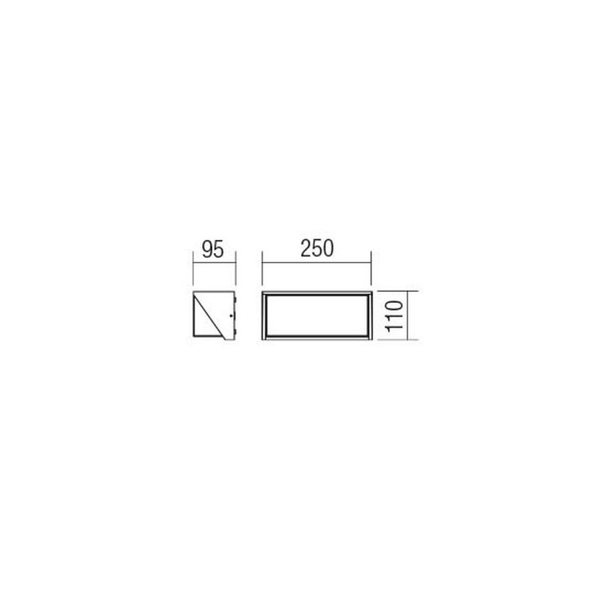 Redo 90237 - LED Venkovní nástěnné svítidlo SPECTRA LED/16W/230V 3000K IP54 bílá