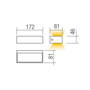 Redo 90372 - LED Venkovní nástěnné svítidlo LAMPRIS LED/9,5W/230V IP65 bílá