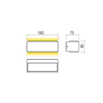 Redo 90400 - LED Venkovní nástěnné svítidlo DASH LED/9W/230V 4000K IP65 bílá