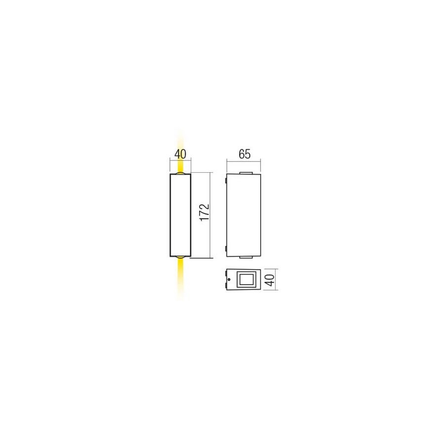 Redo 90422 - LED Venkovní nástěnné svítidlo ACE LED/5,84W/230V 4000K IP54 antracit