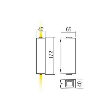 Redo 90424 - LED Venkovní nástěnné svítidlo ACE LED/5,84W/230V 4000K IP54 hnědá