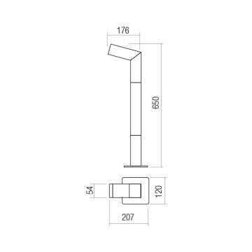 Redo 90511 - LED Venkovní lampa WOODY LED/10W/230V IP54 antracit