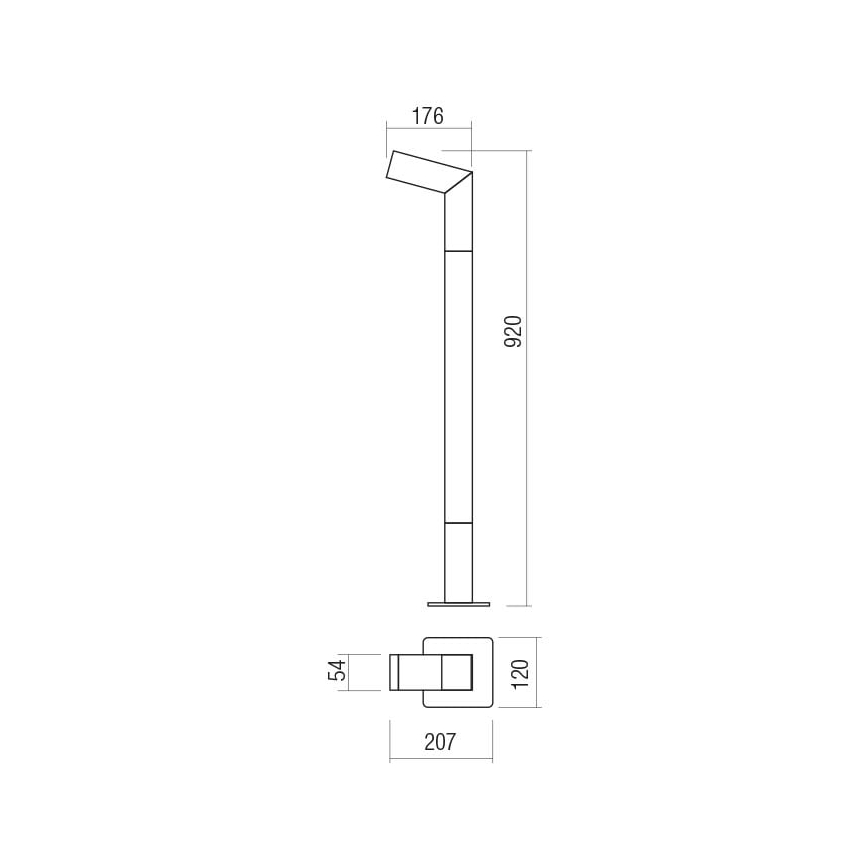 Redo 90512 - LED Venkovní lampa WOODY LED/10W/230V IP54 antracit