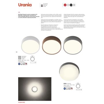 Redo 90516 - LED Venkovní nástěnné svítidlo URANIA LED/10W/230V IP65 antracit