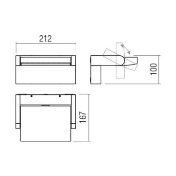 Redo 90584 - LED Venkovní nástěnné svítidlo FLIP LED/20W/230V CRI 90 3000K IP54 antracit