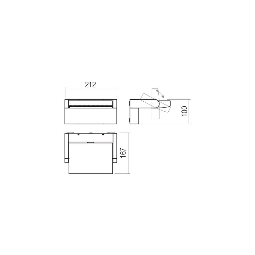 Redo 90584 - LED Venkovní nástěnné svítidlo FLIP LED/20W/230V CRI 90 3000K IP54 antracit