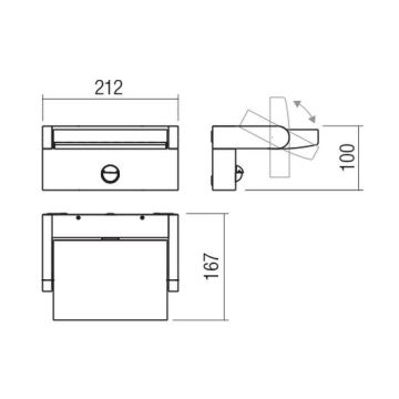 Redo 90587 - LED Venkovní nástěnné svítidlo se senzorem FLIP LED/20W/230V CRI 90 3000K IP54 antracit