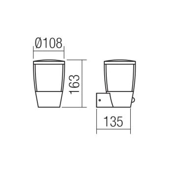 Redo 9450 - LED Venkovní nástěnné svítidlo se senzorem PEPE LED/6W/230V IP54