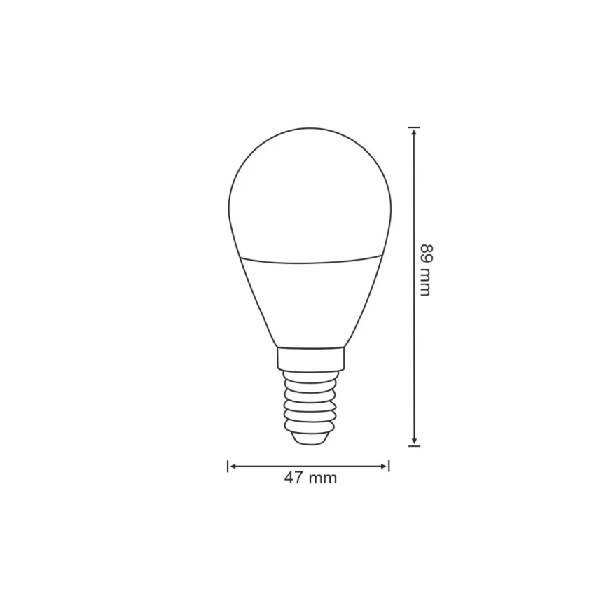 RGBW LED Stmívatelná žárovka G45 E14/5,5W/230V 2700-6500K Wi-Fi Tuya