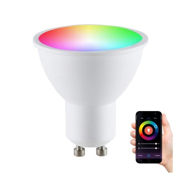 RGBW LED Stmívatelná žárovka G45 GU10/5,5W/230V 2700-6500K Wi-Fi Tuya