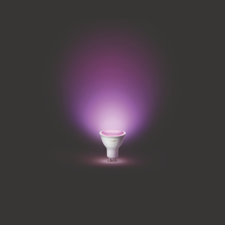 LED Stmívatelná žárovka Philips HUE WHITE AND COLOR AMBIANCE GU10/5,7W/230V