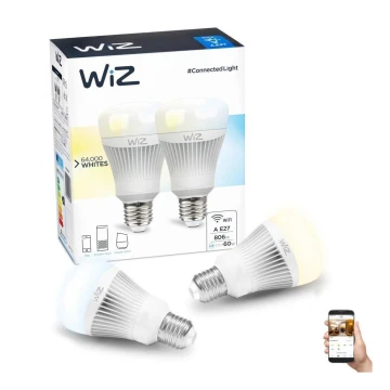 SADA 2x LED Stmívatelná žárovka E27/11,5W/230V 2700-6500K Wi-Fi - WiZ