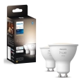 SADA 2x LED Stmívatelná žárovka Philips Hue WHITE GU10/4,2W/230V 2700K