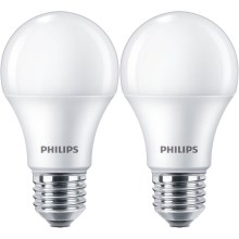 SADA 2x LED Žárovka Philips A60 E27/10W/230V 4000K