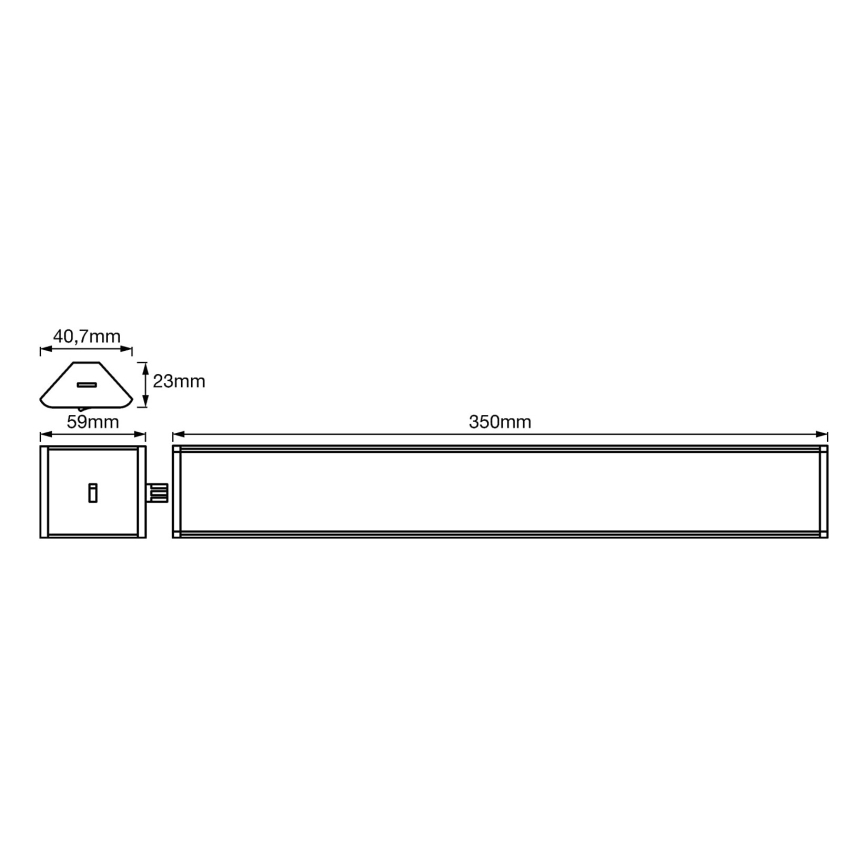 Ledvance - SADA 2xLED Stmívatelné podlinkové svítidlo se senzorem CORNER 2xLED/4,5W/230V
