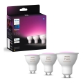 SADA 3x LED RGBW Stmívatelná žárovka Philips Hue WHITE AND COLOR AMBIANCE GU10/4,2W/230V 2000-6500K