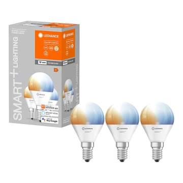 SADA 3x LED Stmívatelná žárovka SMART+ E14/5W/230V 2700K-6500K Wi-Fi - Ledvance