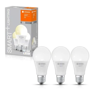 SADA 3x LED Stmívatelná žárovka SMART+ E27/9,5W/230V 2700K Wi-Fi - Ledvance