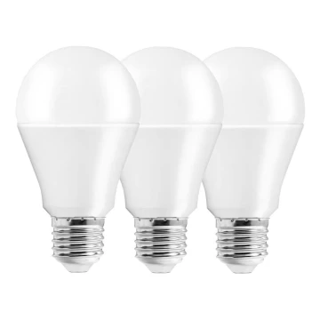 SADA 3x LED Žárovka A60 E27/10W/230V 3000K