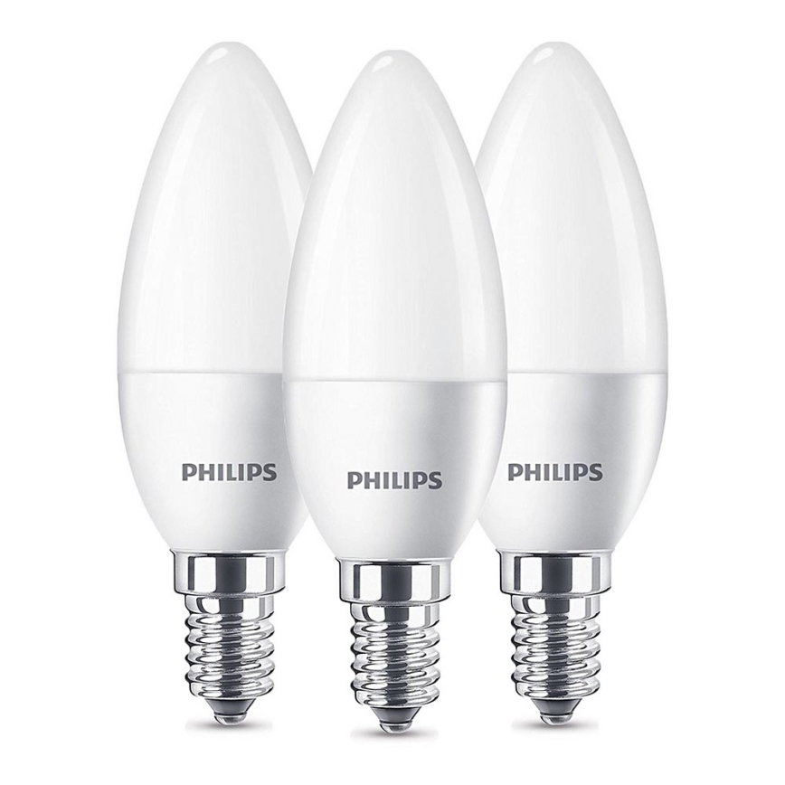 SADA 3x LED Žárovka Philips B35 E14/5,5W/230V