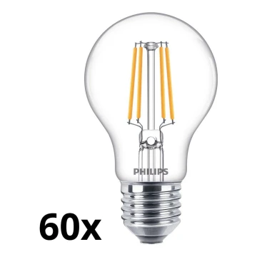 SADA 60x LED Žárovka VINTAGE Philips A60 E27/4,3W/230V 2700K