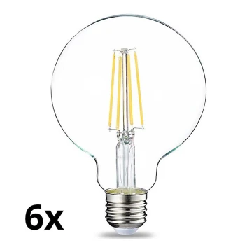 SADA 6x LED Stmívatelná žárovka VINTAGE G93 E27/8W/230V 2700K