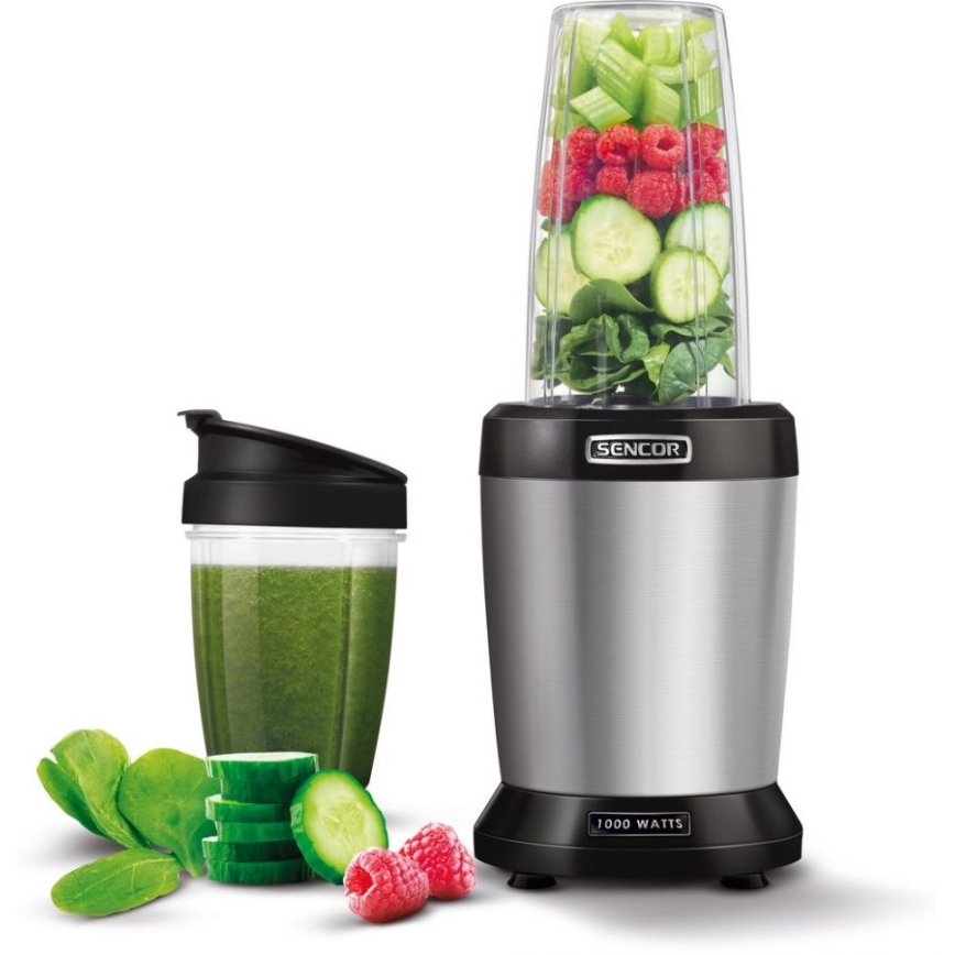 Sencor - Smoothie nutri mixér 1000W/230V stříbrná