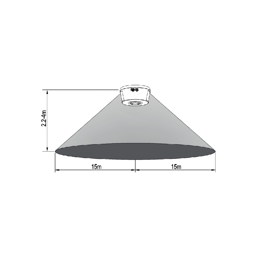 Senzor pohybu PIR 2000W/230V