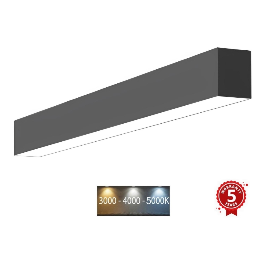 Sinclair - LED Stropní svítidlo LSM LED/40W/230V 3000K/4000K/5000K 120 cm černá