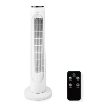 Sloupový ventilátor 50W/230V bílá + dálkové ovládání