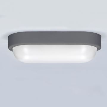 LED Venkovní nástěnné svítidlo LED/13W/230V 4000K IP54 šedá oválný