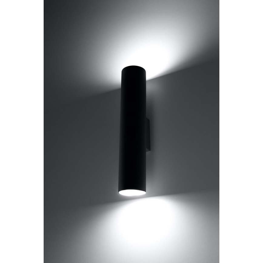 Nástěnné svítidlo LAGOS 2 2xGU10/10W/230V černá