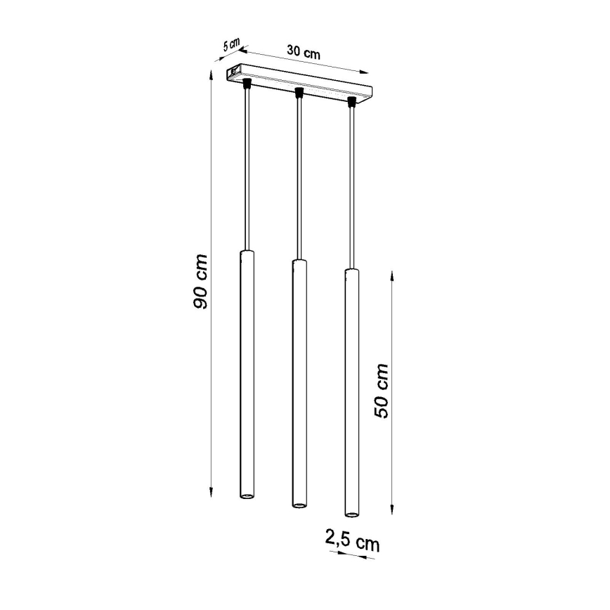 Lustr na lanku PASTELO 3xG9/8W/230V bílá